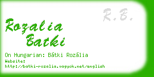rozalia batki business card