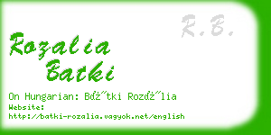 rozalia batki business card